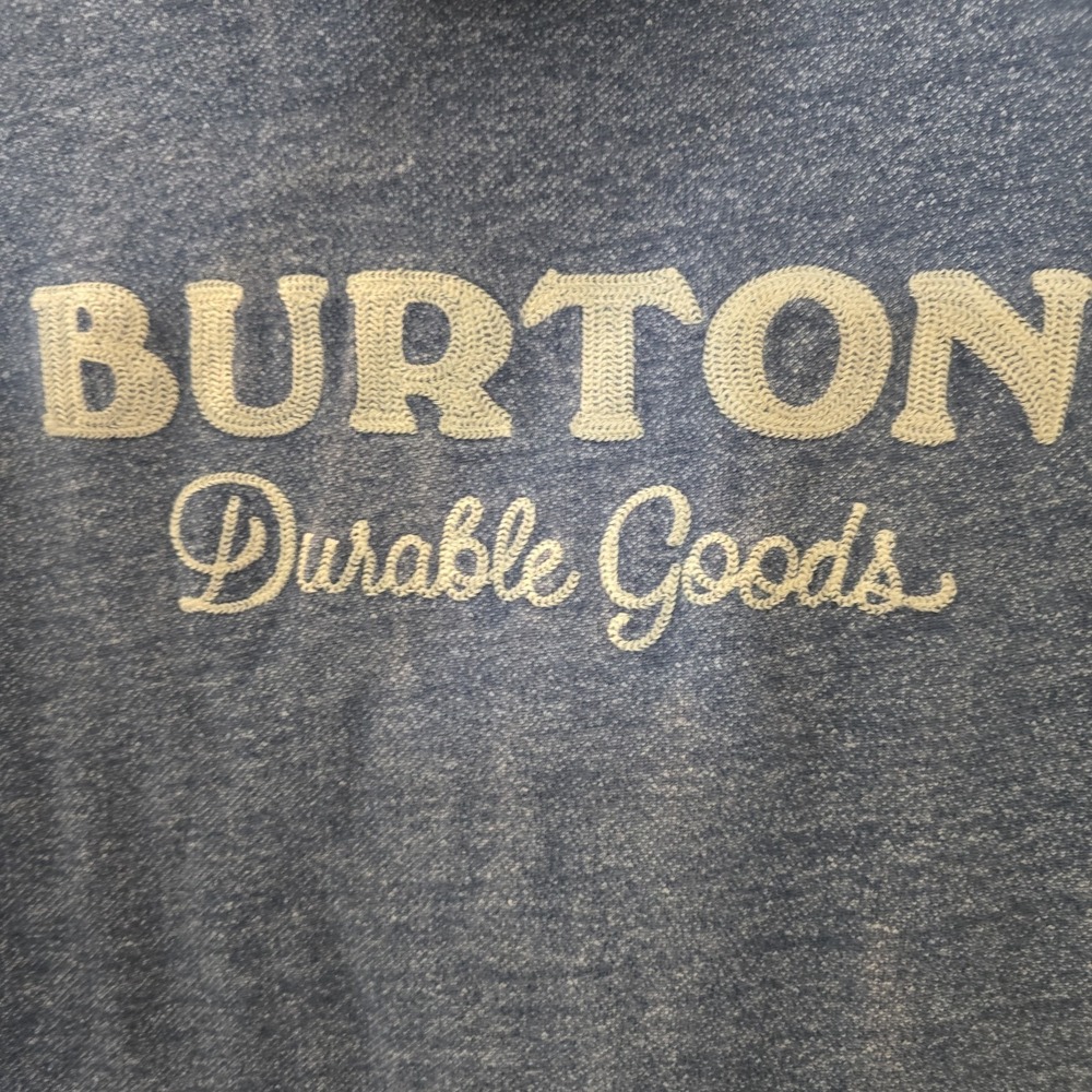 Burton Women's Hoodie Sweatshirt Blue Size S "Burton Durable Goods" Spellout‎ - Picture 2 of 15